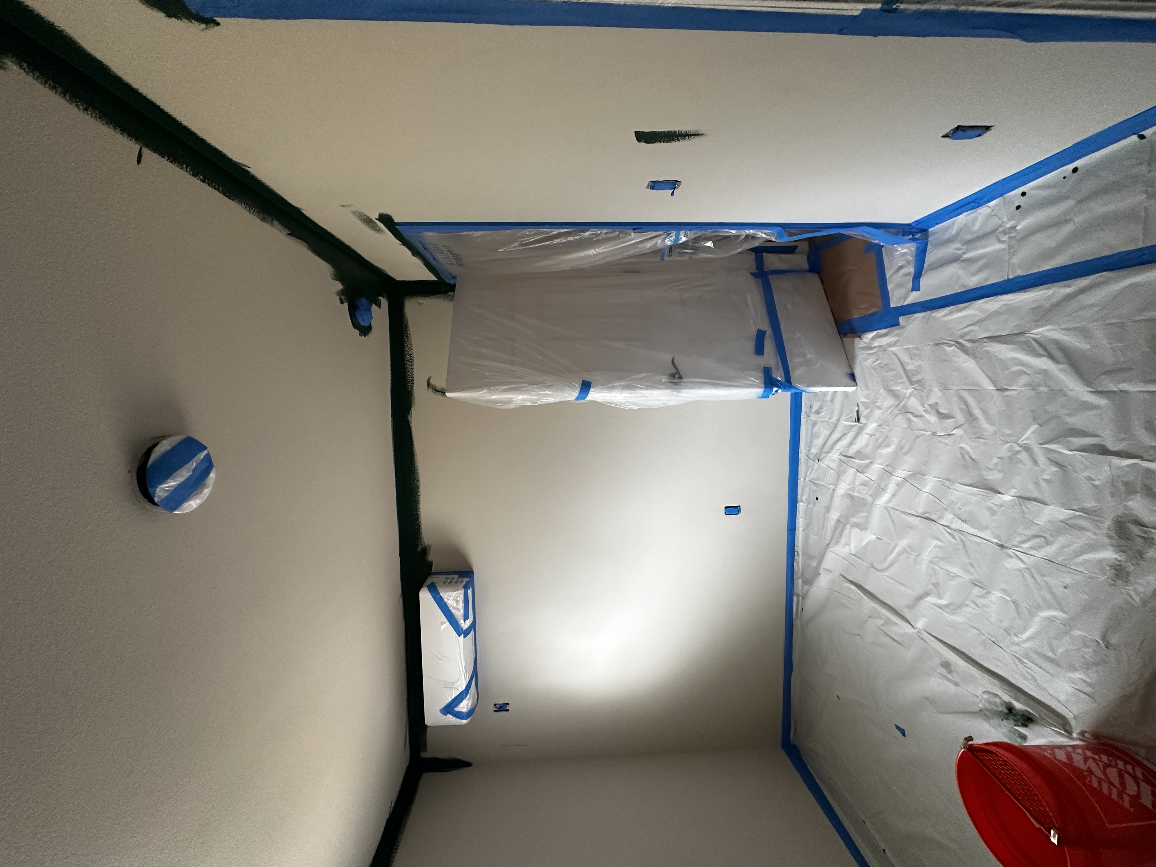 Room preparation with protective coverings